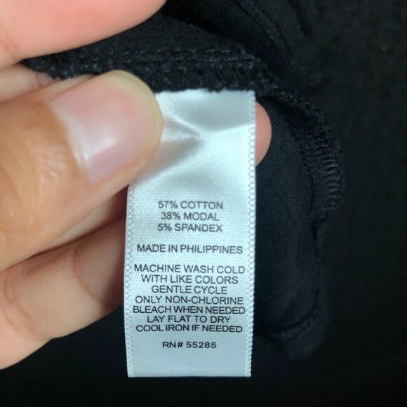 Express Womens Shirt Black Open Key Hole Chest Sleeveless Modal Blend Stretch M - Picture 7 of 12